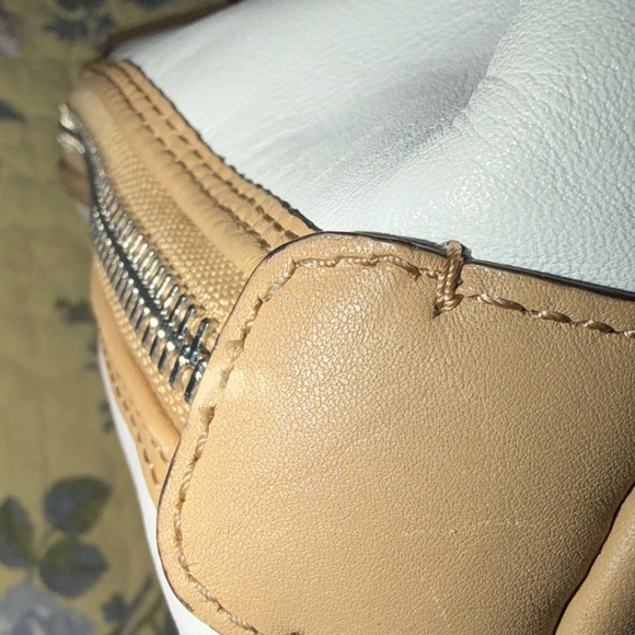 Coach White and Gray Satchel with Tan Accents - Picture 7 of 16